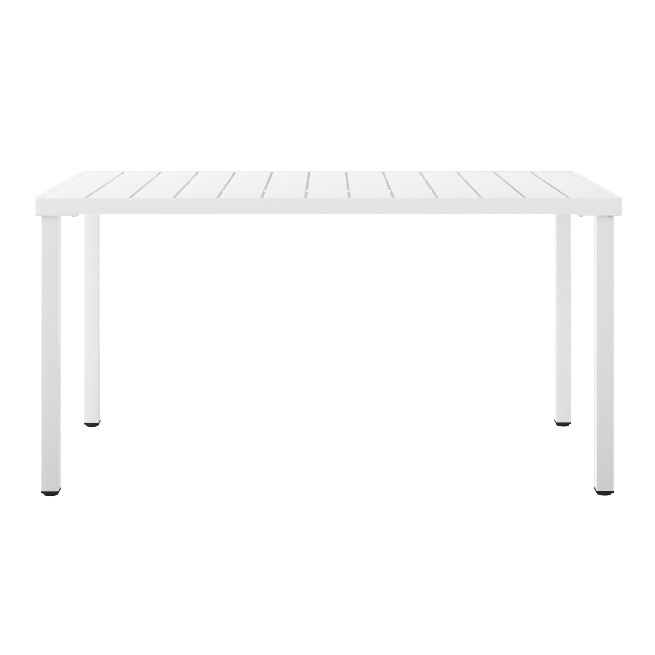 Polyform 59" x 35.4" Steel Rectangular Dining Table