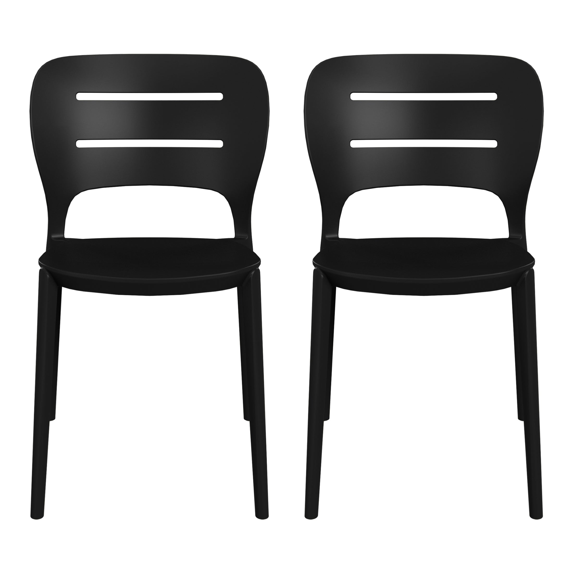 Patio Stacking Dining Side Chair (Set of 2)