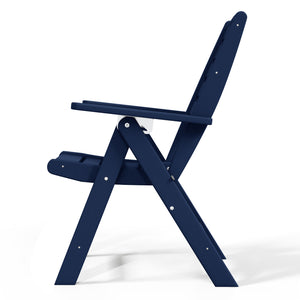 Aarhus All-Weather Outdoor Patio Folding Tall Back Dining Chair (38" High)