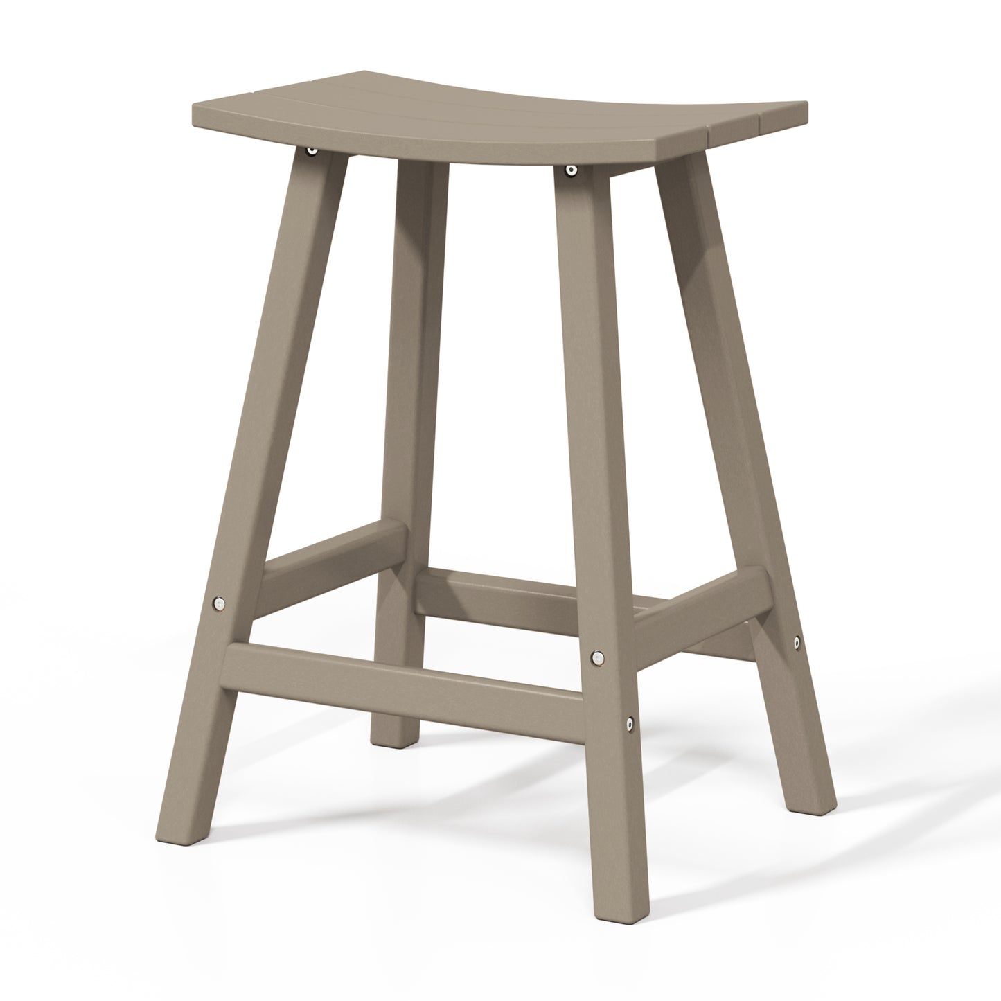 Stockholm All-Weather Outdoor Saddle Counter Stool (24" Height)