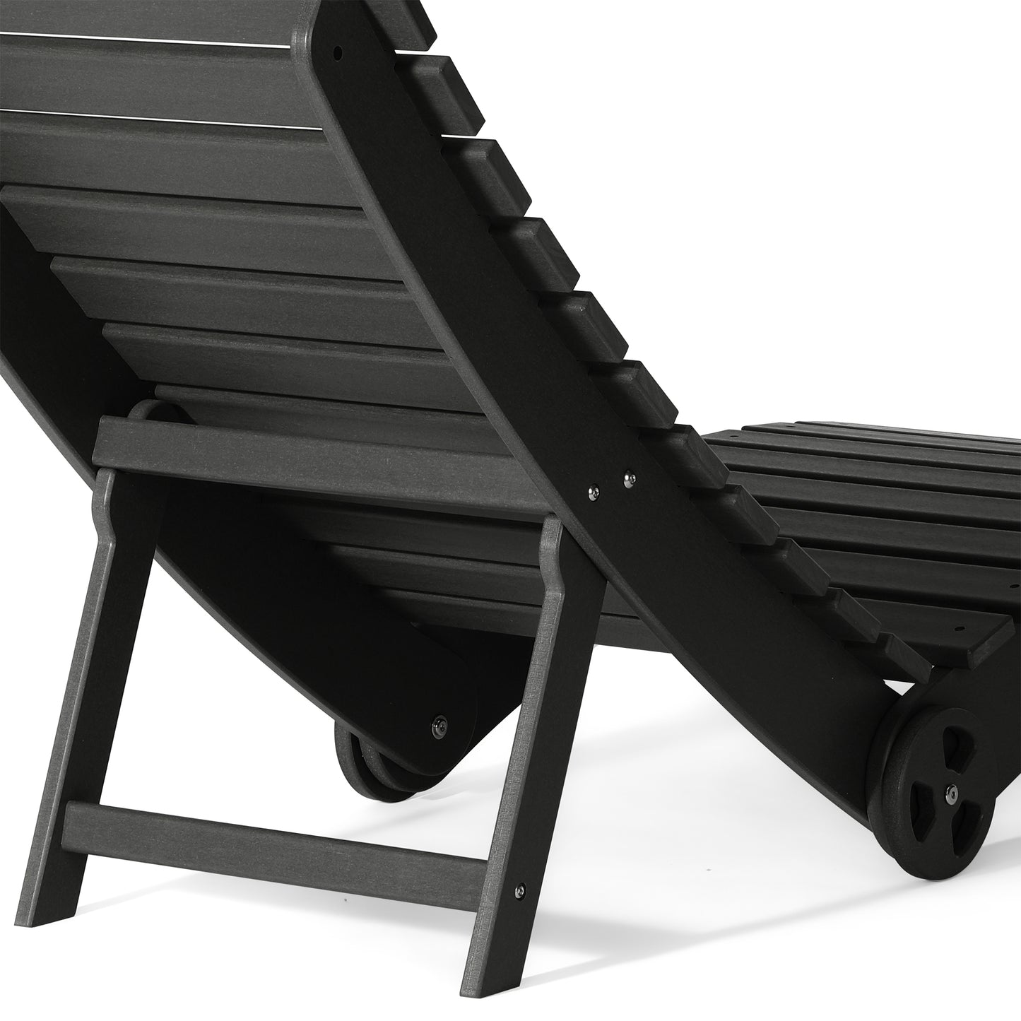 Key West Folding Pool Lounge Chair with Wheels