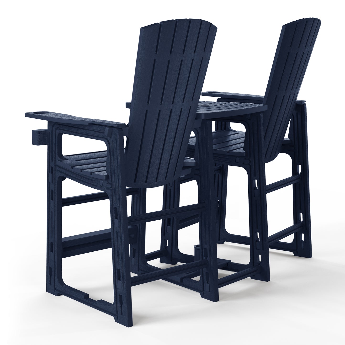 Snap’n Lock Adirondack Balcony Two-Chair Set with Connecting Wedge Table (No Tools or Hardware Required)