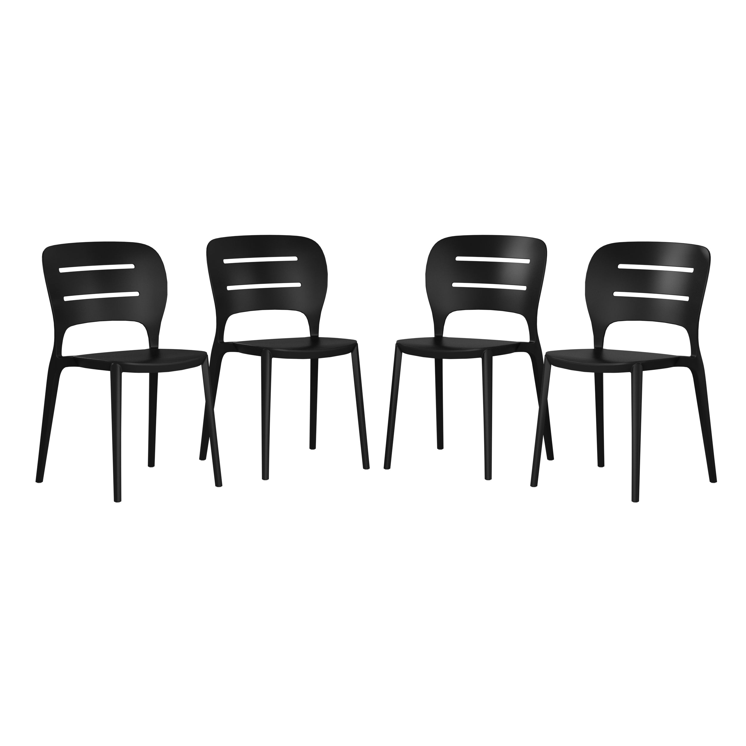 Patio Stacking Dining Side Chair (Set of 4)