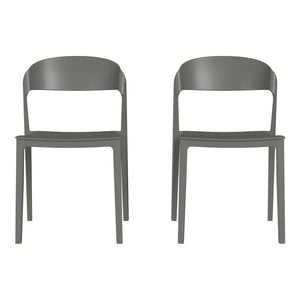 Patio Stacking Dining Side Chair (Set of 2)