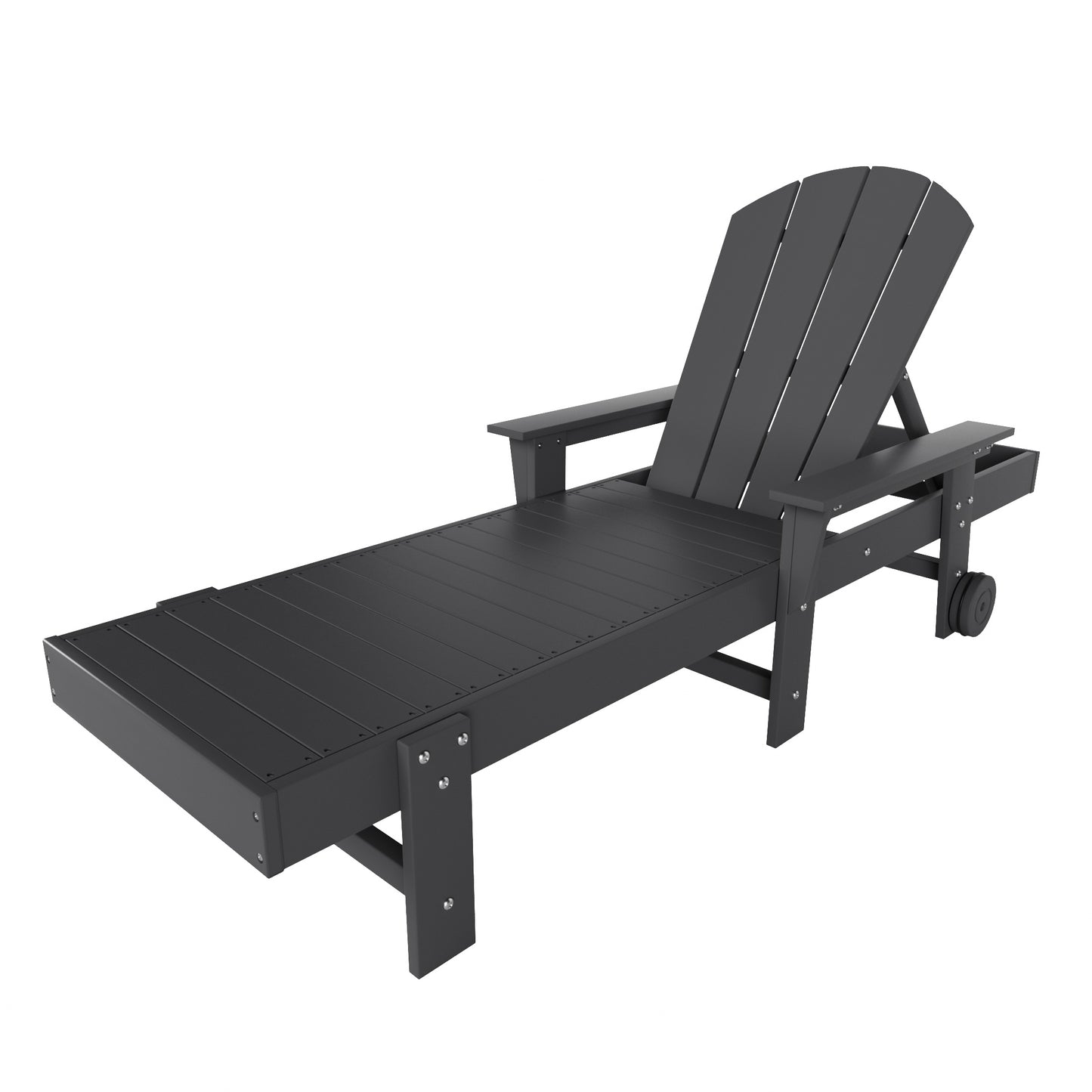 Chatham All-Weather Outdoor Adirondack Reclining Sun Lounger With Arms Rests & Wheels