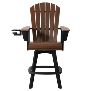 Heritage Ridge Adirondack Swivel Bar Chair With Cup Holder