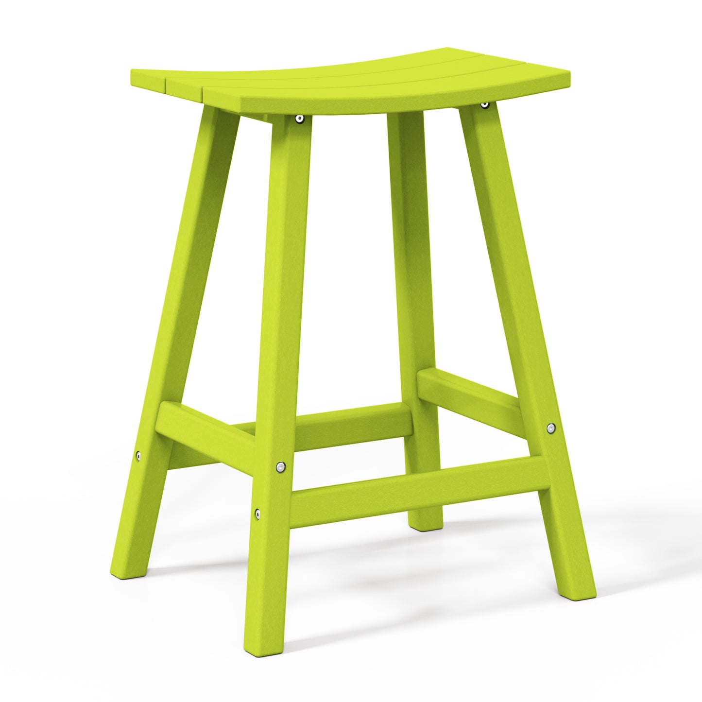 Stockholm All-Weather Outdoor Saddle Counter Stool (24" Height)