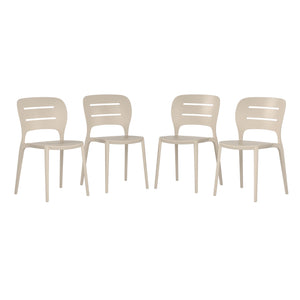 Patio Stacking Dining Side Chair (Set of 4)