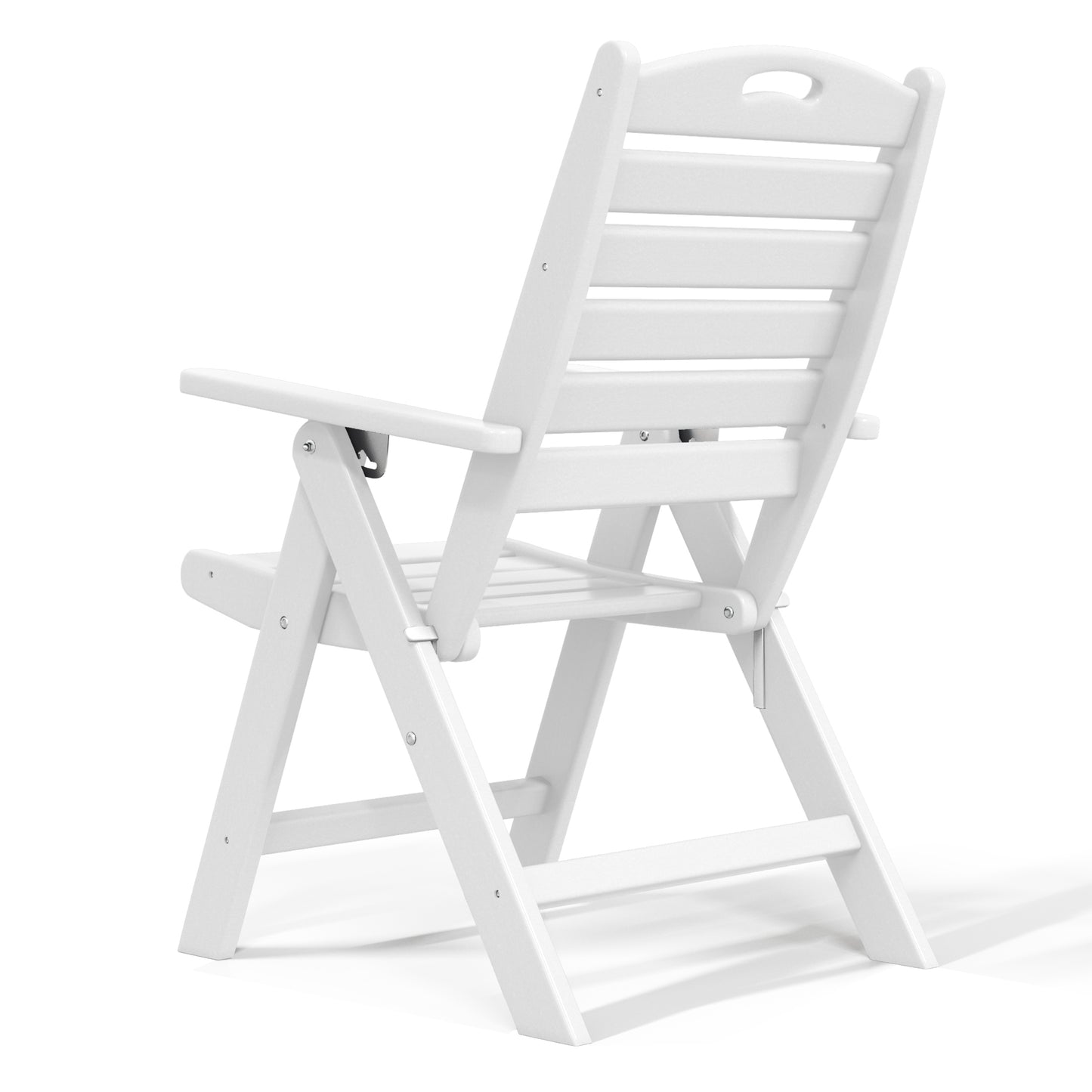 Aarhus All-Weather Outdoor Patio Folding Tall Back Dining Chair (38" High)