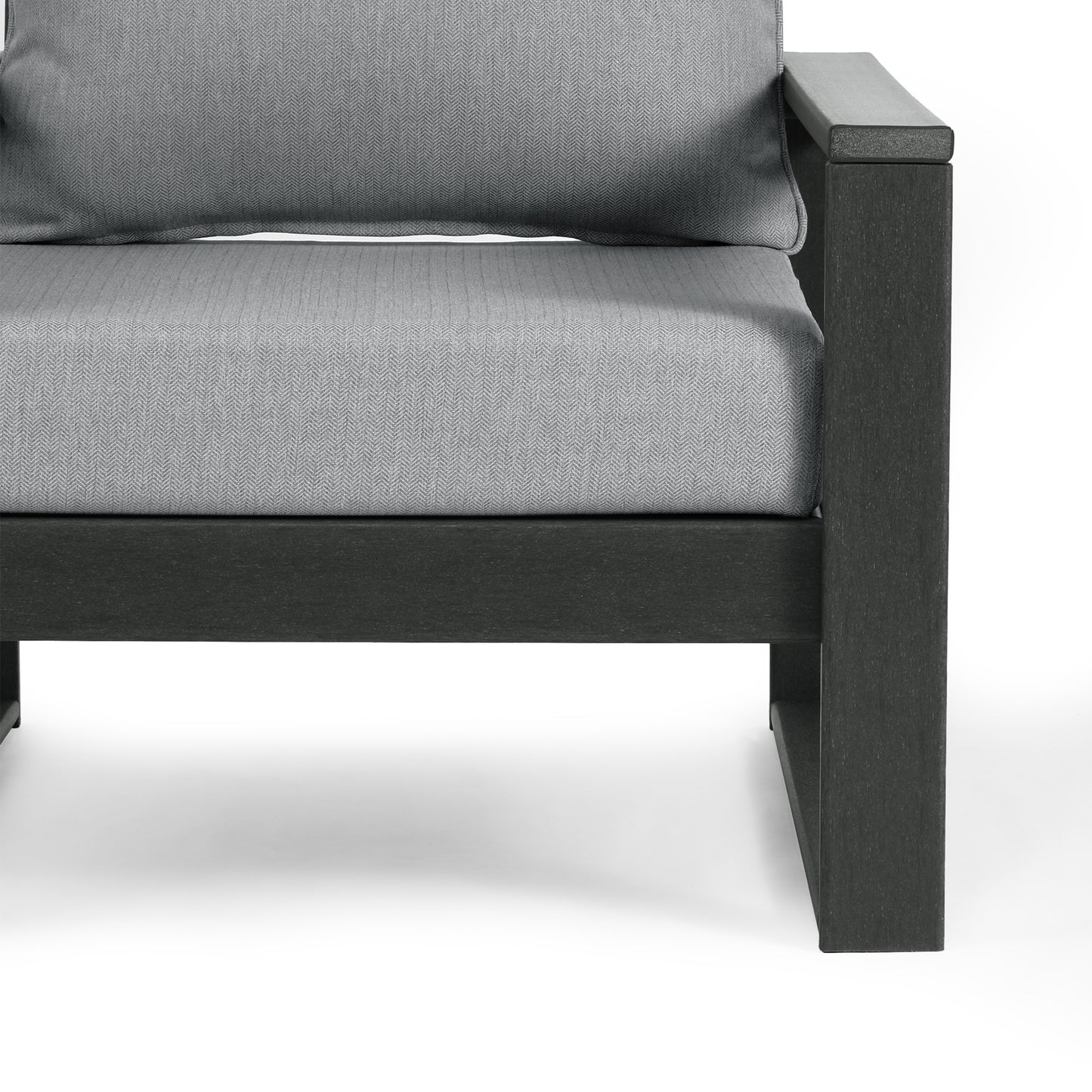 Signature All-Weather Outdoor Modular Patio Deep Seating Right Arm Chair (Right Arm Sectional Seat)