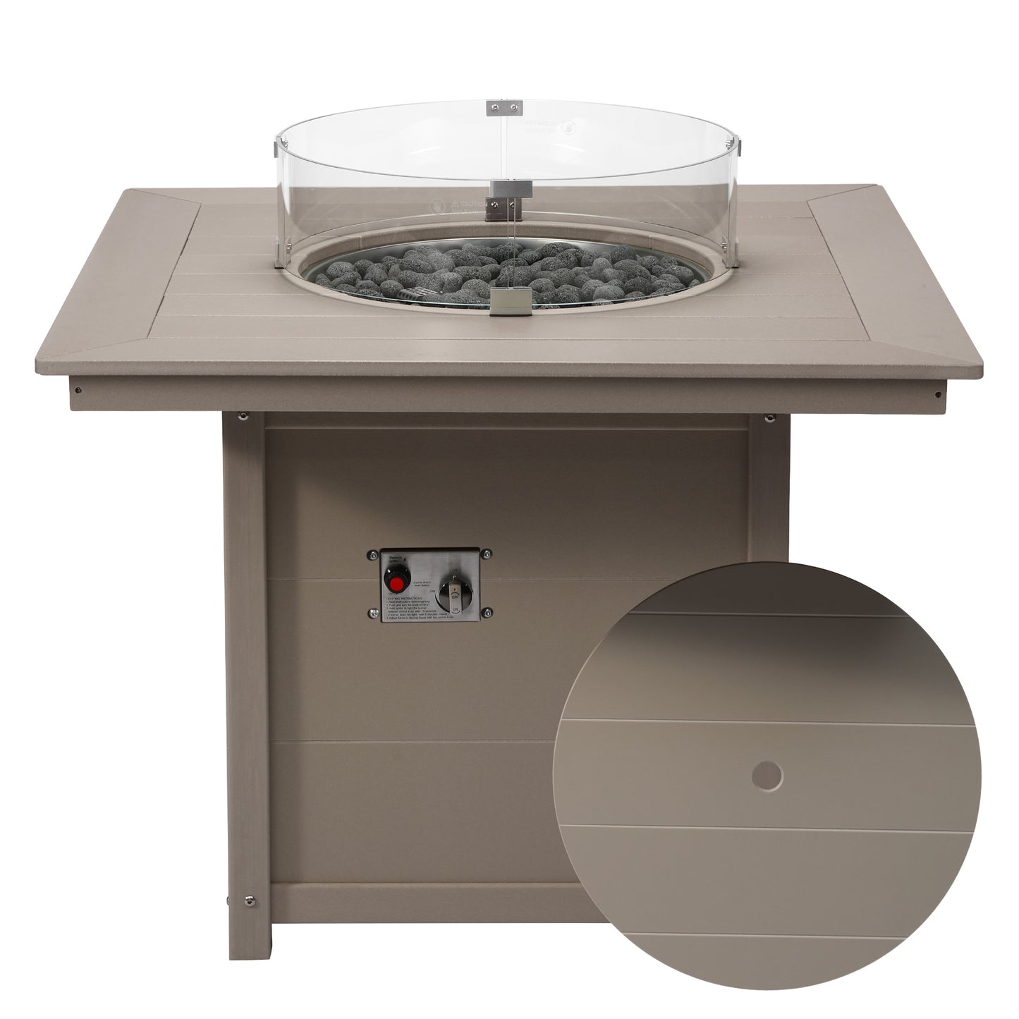Sedona Square 42" Dining Fire Pit Table