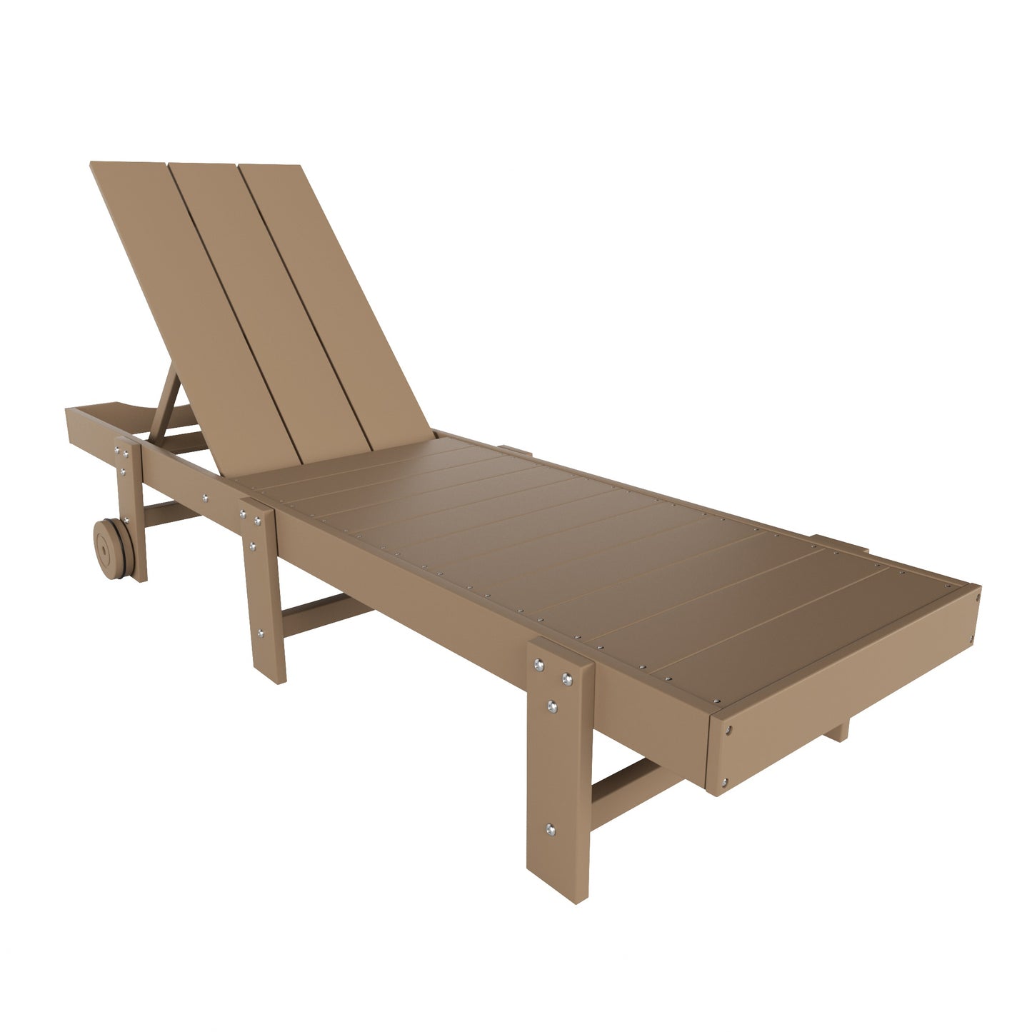 Malibu Modern All-Weather Outdoor Reclining Sun Lounger With Wheels