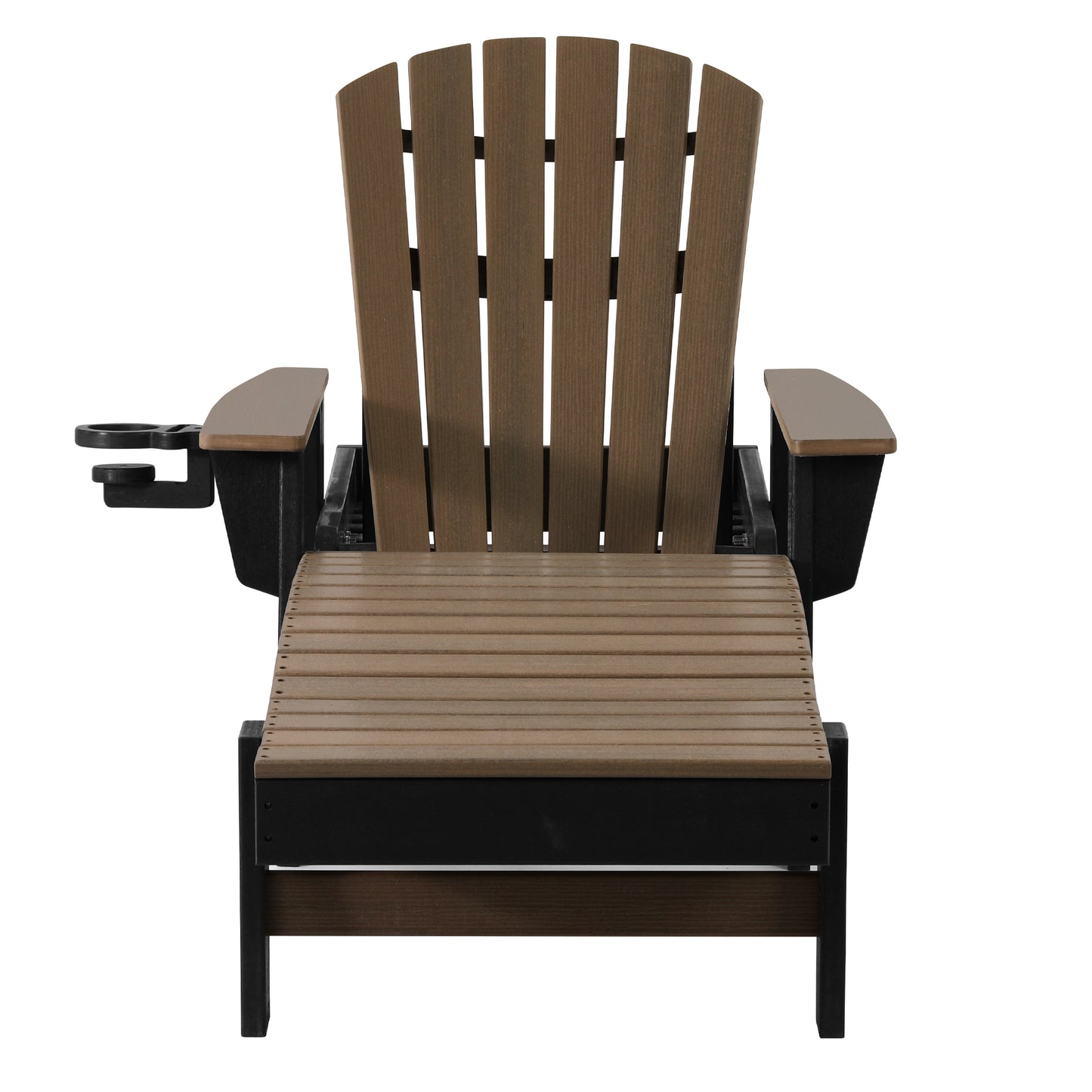 Heritage Ridge Adirondack Chaise Lounge with Arms and Wheels With Cup Holder