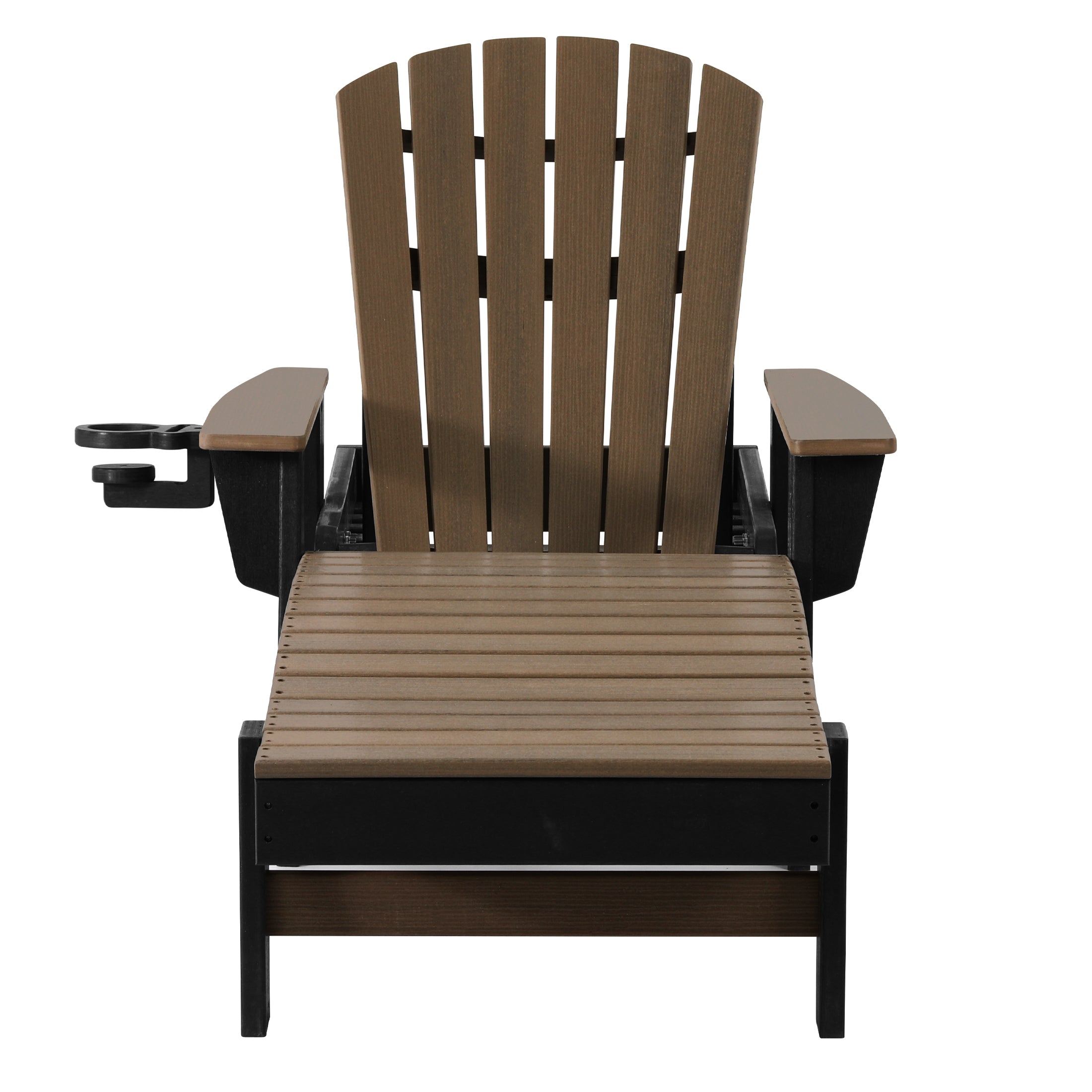 Heritage Ridge Adirondack Chaise Lounge with Arms and Wheels With Cup Holder