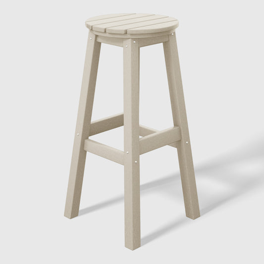 Stockholm All-Weather Outdoor Round Bar Stool (29" Height)