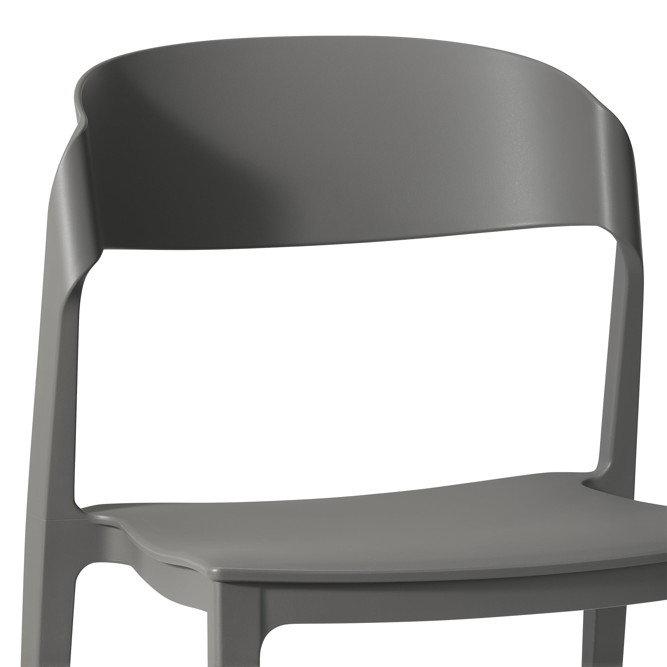 Patio Stacking Dining Side Chair (Set of 2)