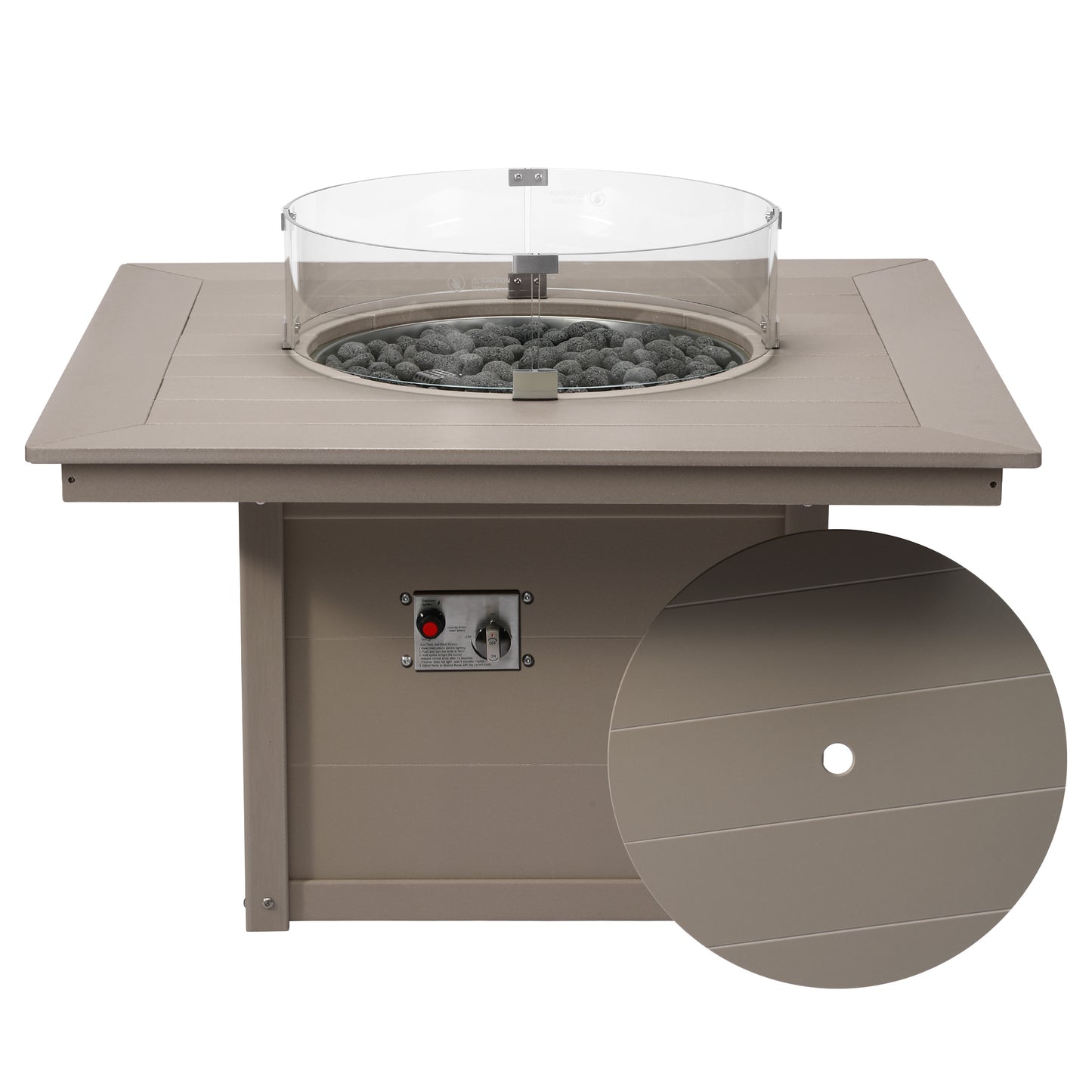 Sedona Square 42" Fire Pit Table