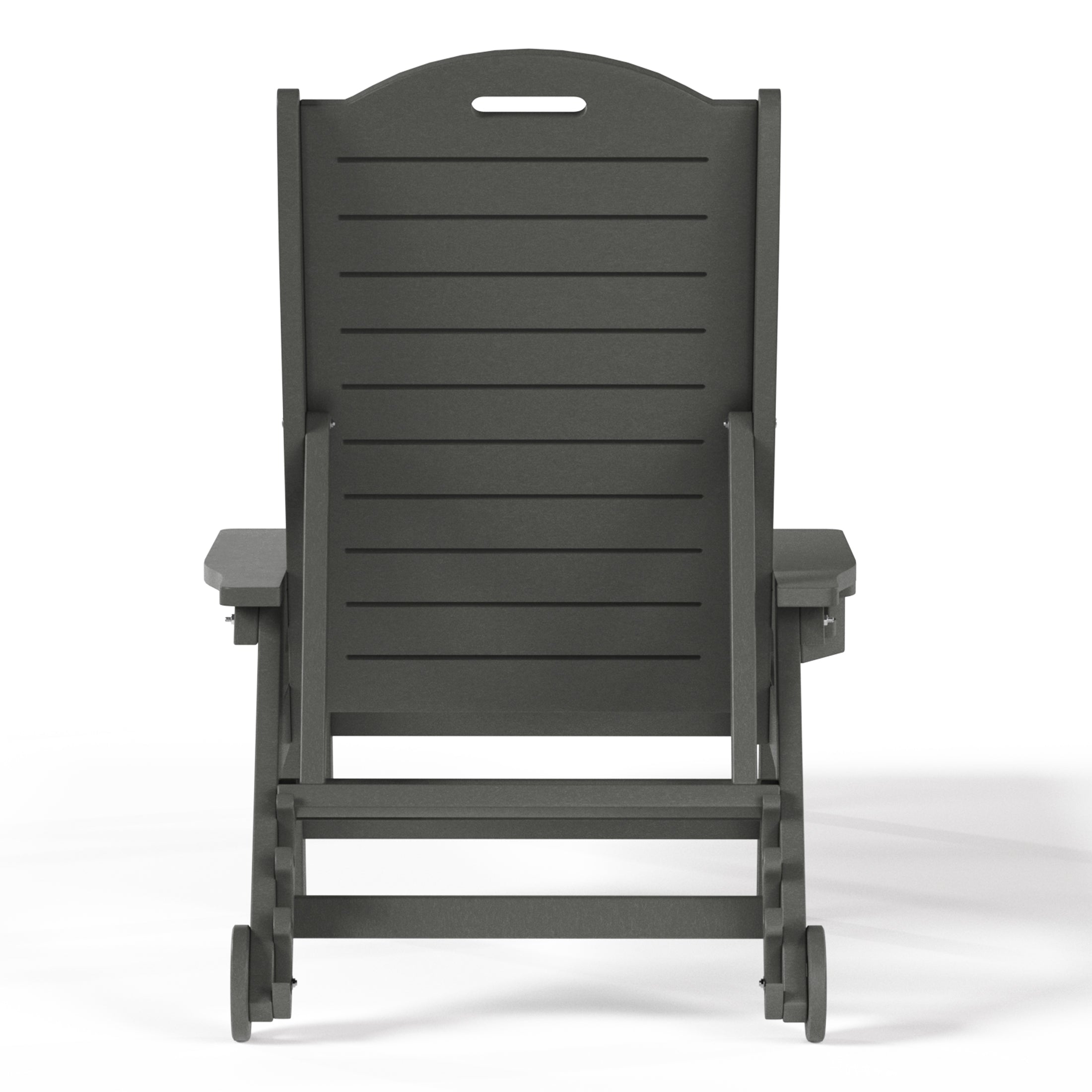 Santa Barbara Reclining Chaise Lounge with Cup Holder and Wheels