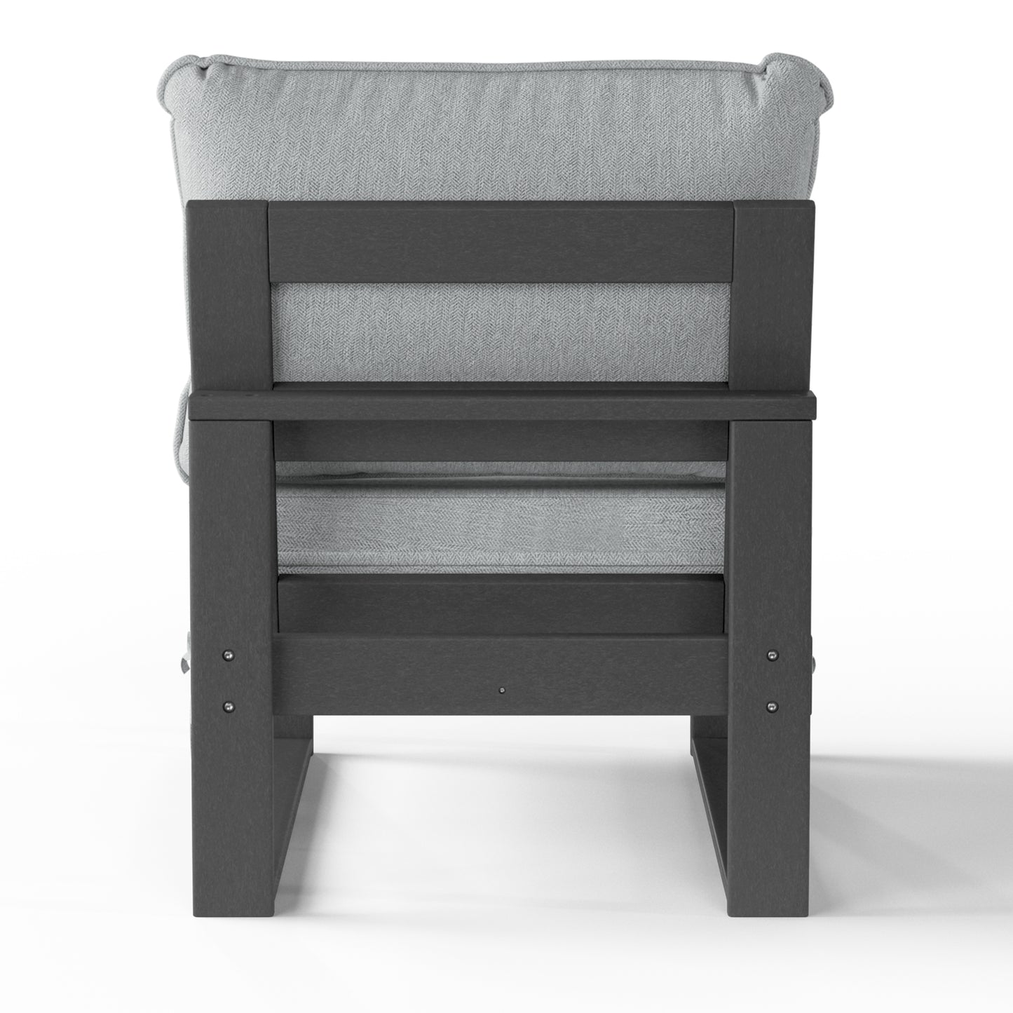 Signature All-Weather Outdoor Modular Deep Seating Cushioned Side Chair (Center Sectional Seat)