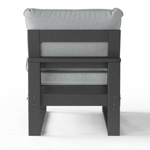 Signature All-Weather Outdoor Modular Deep Seating Cushioned Side Chair (Center Sectional Seat)