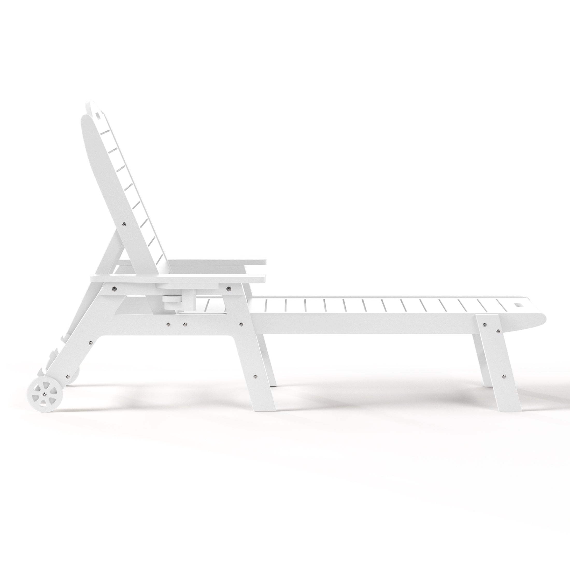 Santa Barbara Reclining Chaise Lounge with Cup Holder and Wheels