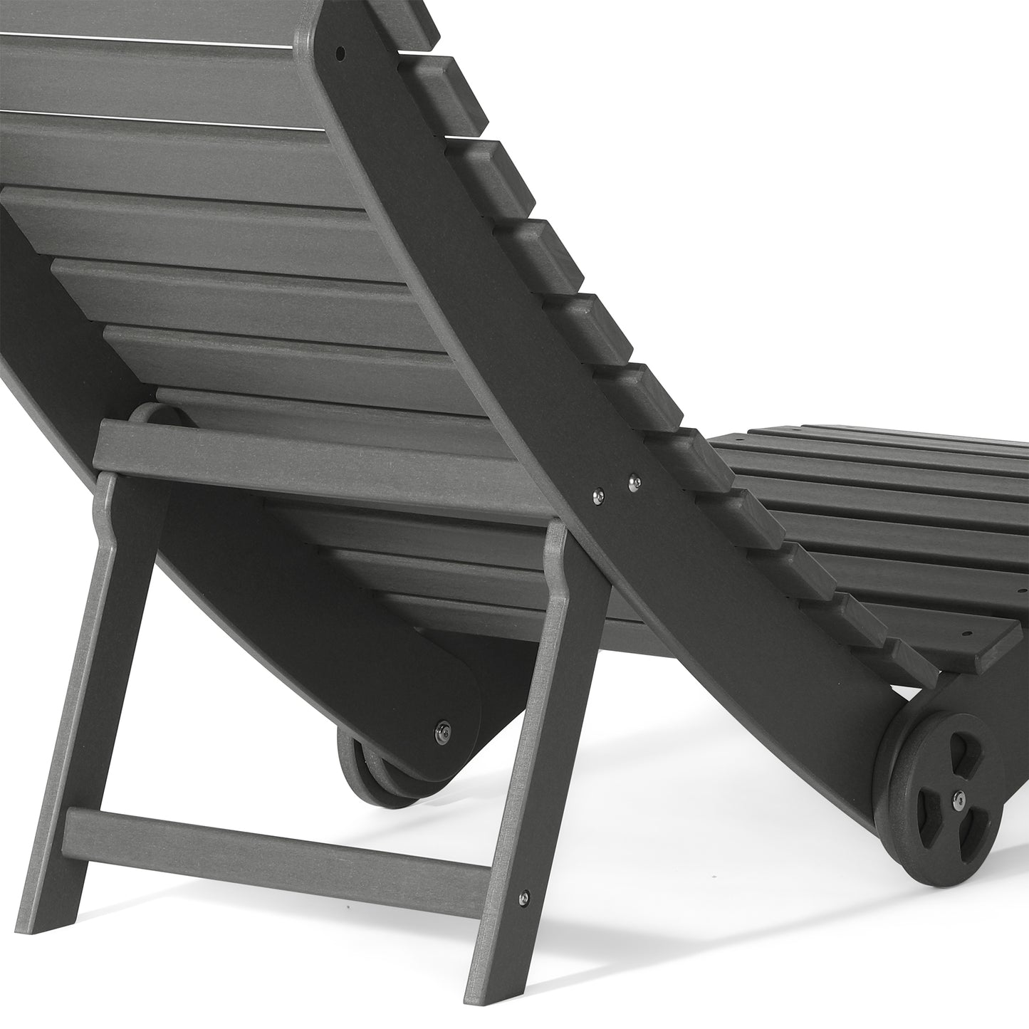 Key West Folding Pool Lounge Chair with Wheels