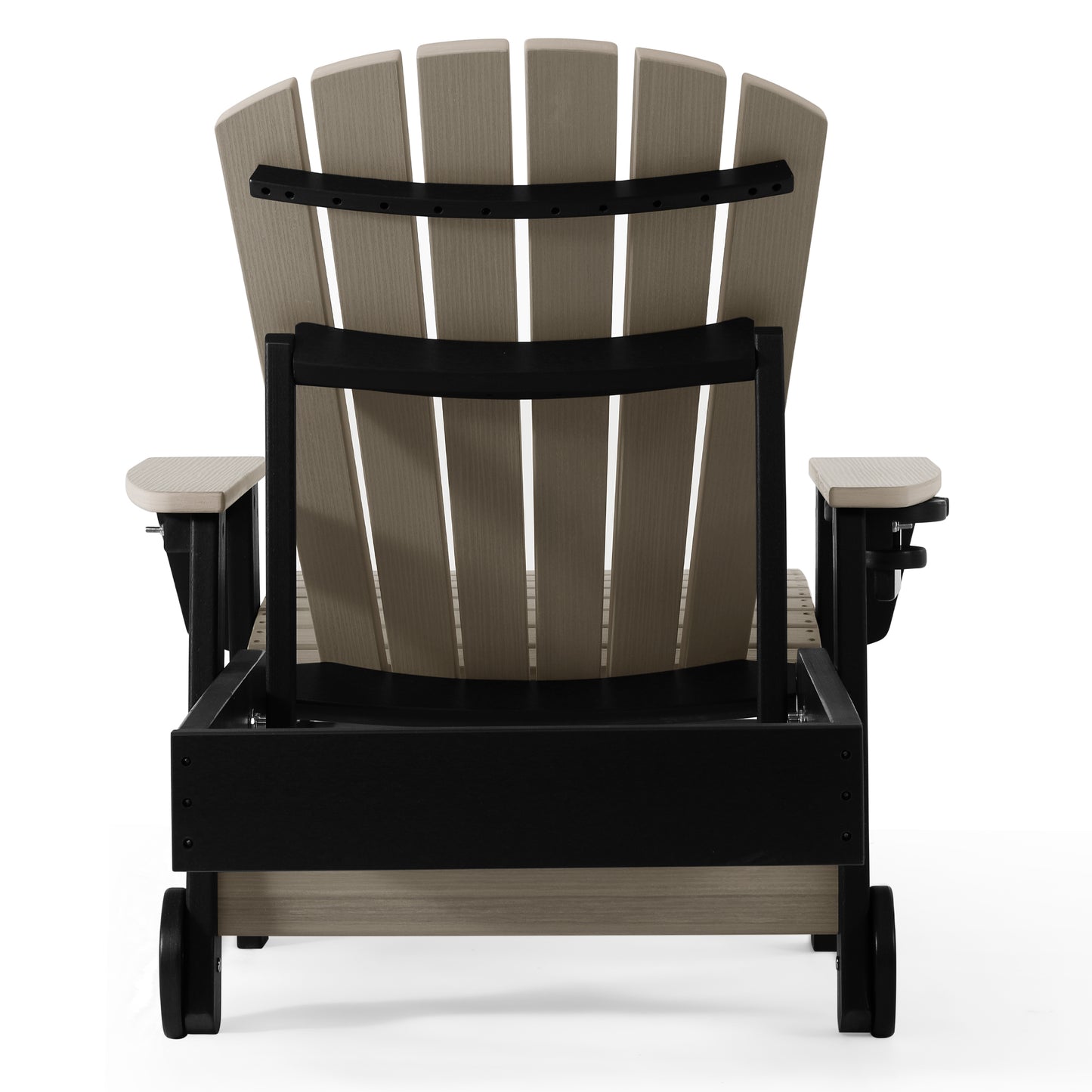 Heritage Ridge Adirondack Chaise Lounge with Arms and Wheels With Cup Holder