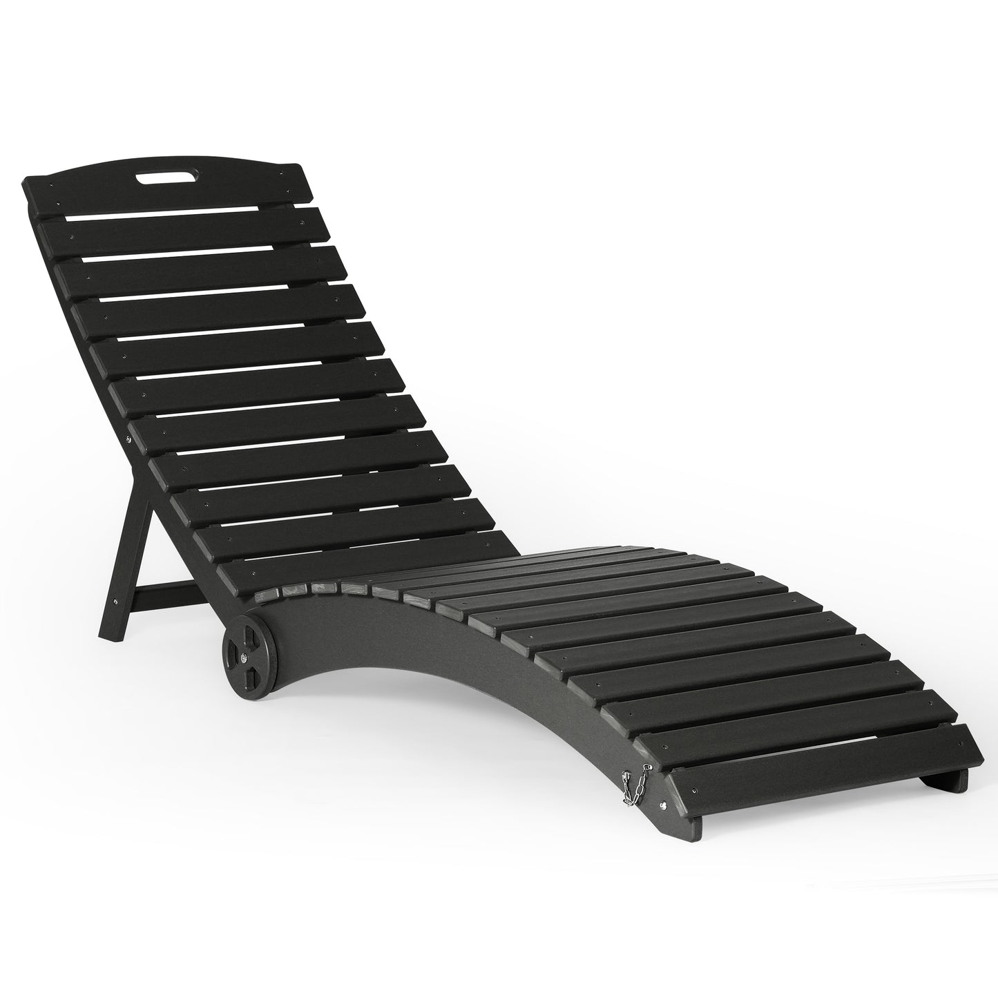 Key West Folding Pool Lounge Chair with Wheels