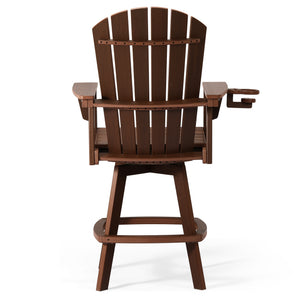 Heritage Ridge Adirondack Swivel Bar Chair With Cup Holder