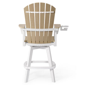 Heritage Ridge Adirondack Swivel Bar Chair With Cup Holder