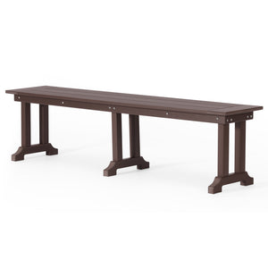 Tuscany All-Weather Outdoor 65" Trestle Dining Bench
