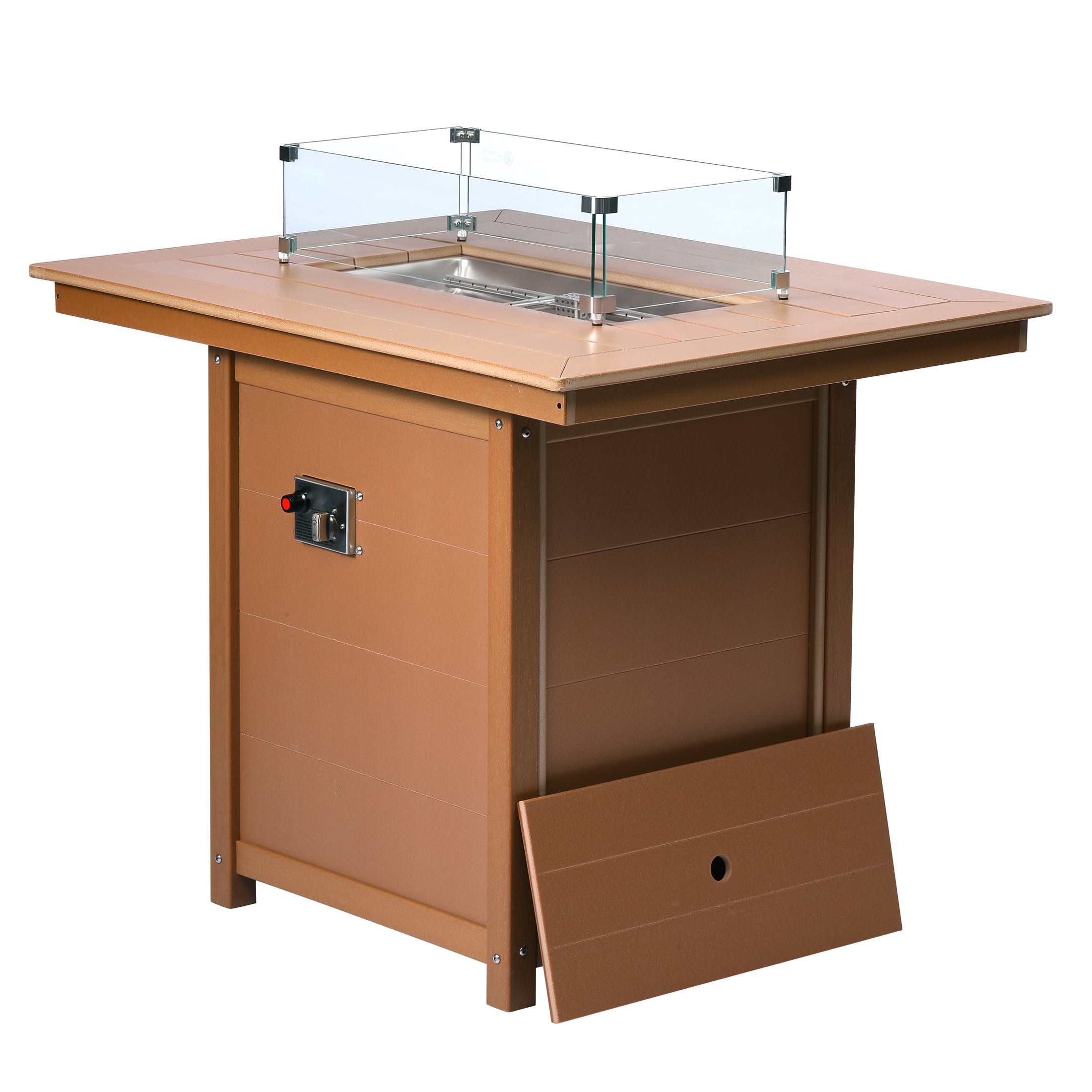 Sedona Rectangular 34" X 46" Counter Fire Pit Table