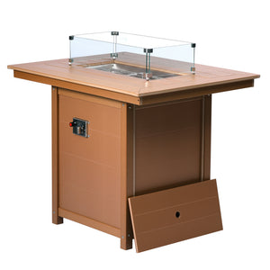 Sedona Rectangular 34" X 46" Counter Fire Pit Table
