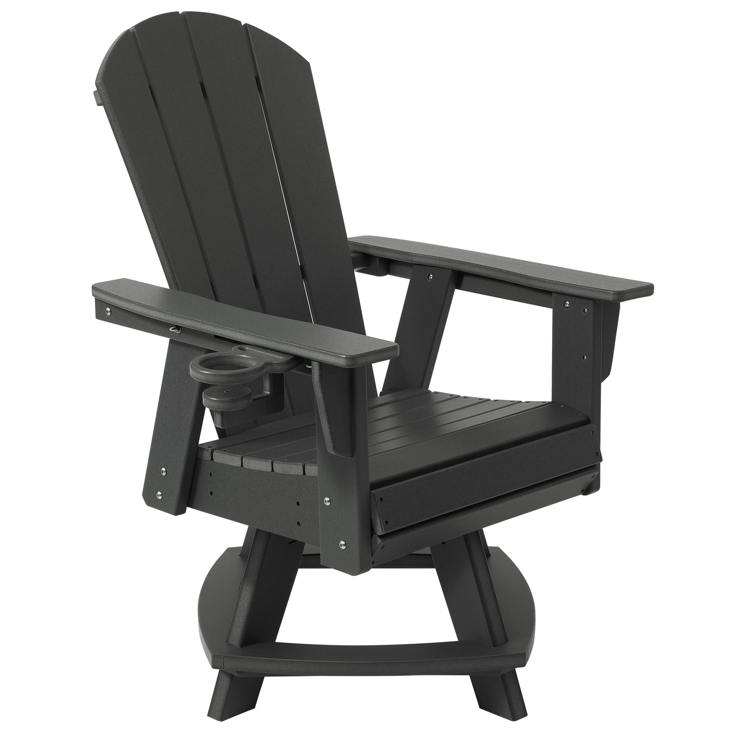 Adirondack Swivel Dining Chair with Cup Holder With Cup Holder