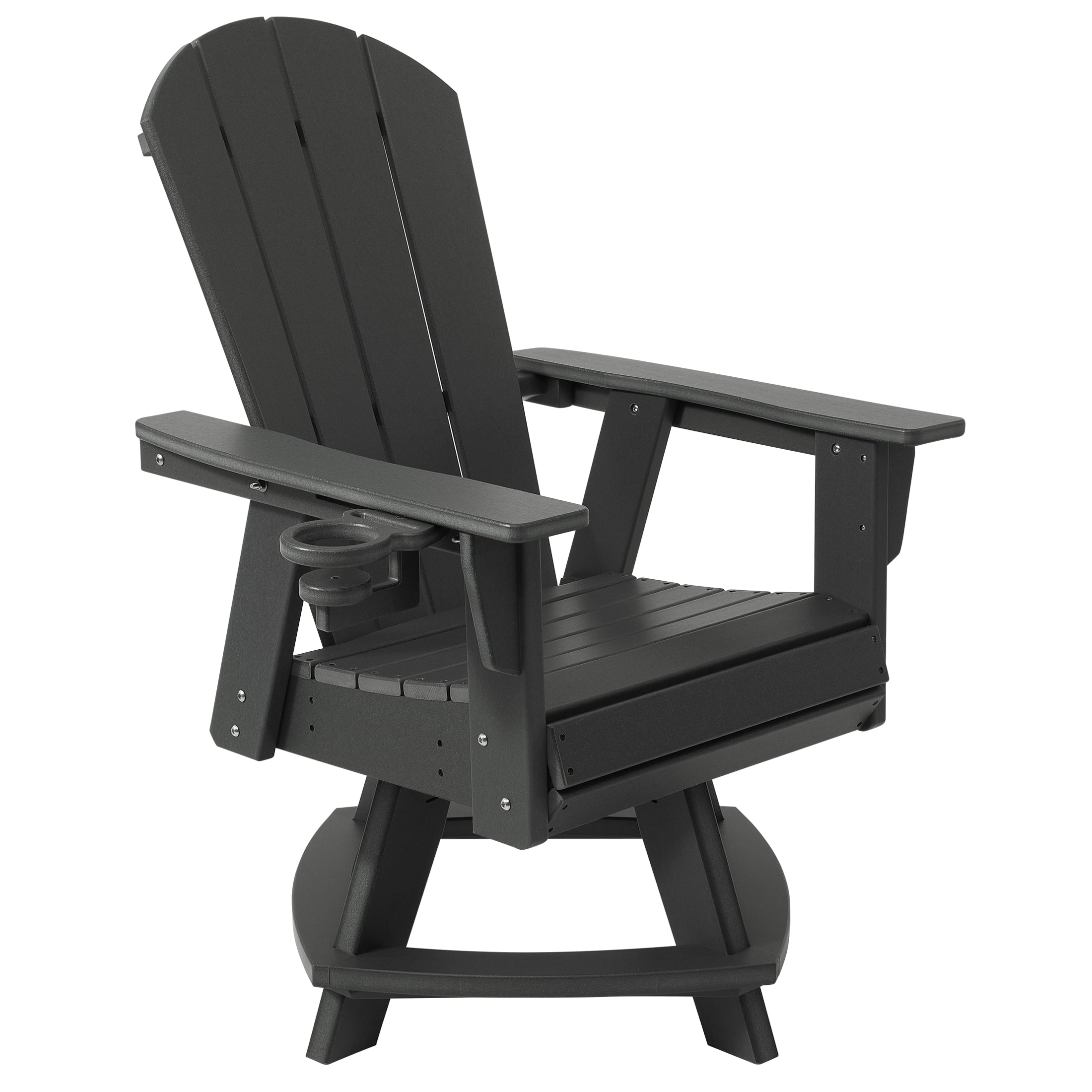 Adirondack Swivel Dining Chair with Cup Holder With Cup Holder