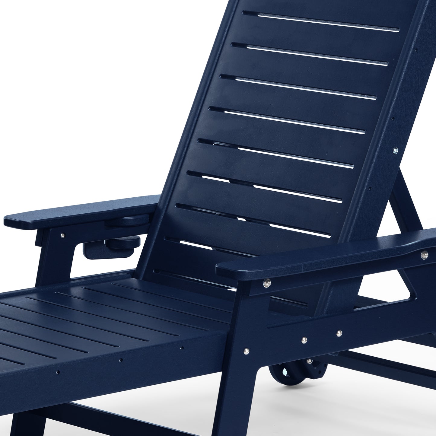 Santa Barbara Reclining Chaise Lounge with Cup Holder and Wheels