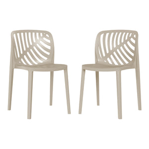 Patio Stacking Dining Side Chair (Set of 2)