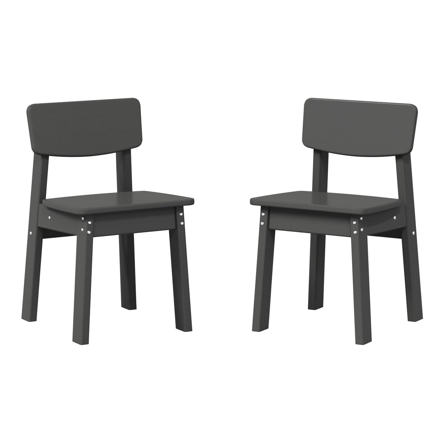 Tiny Terraces Essentials Kids' All-Weather Outdoor Dining Chair (Set of 2)