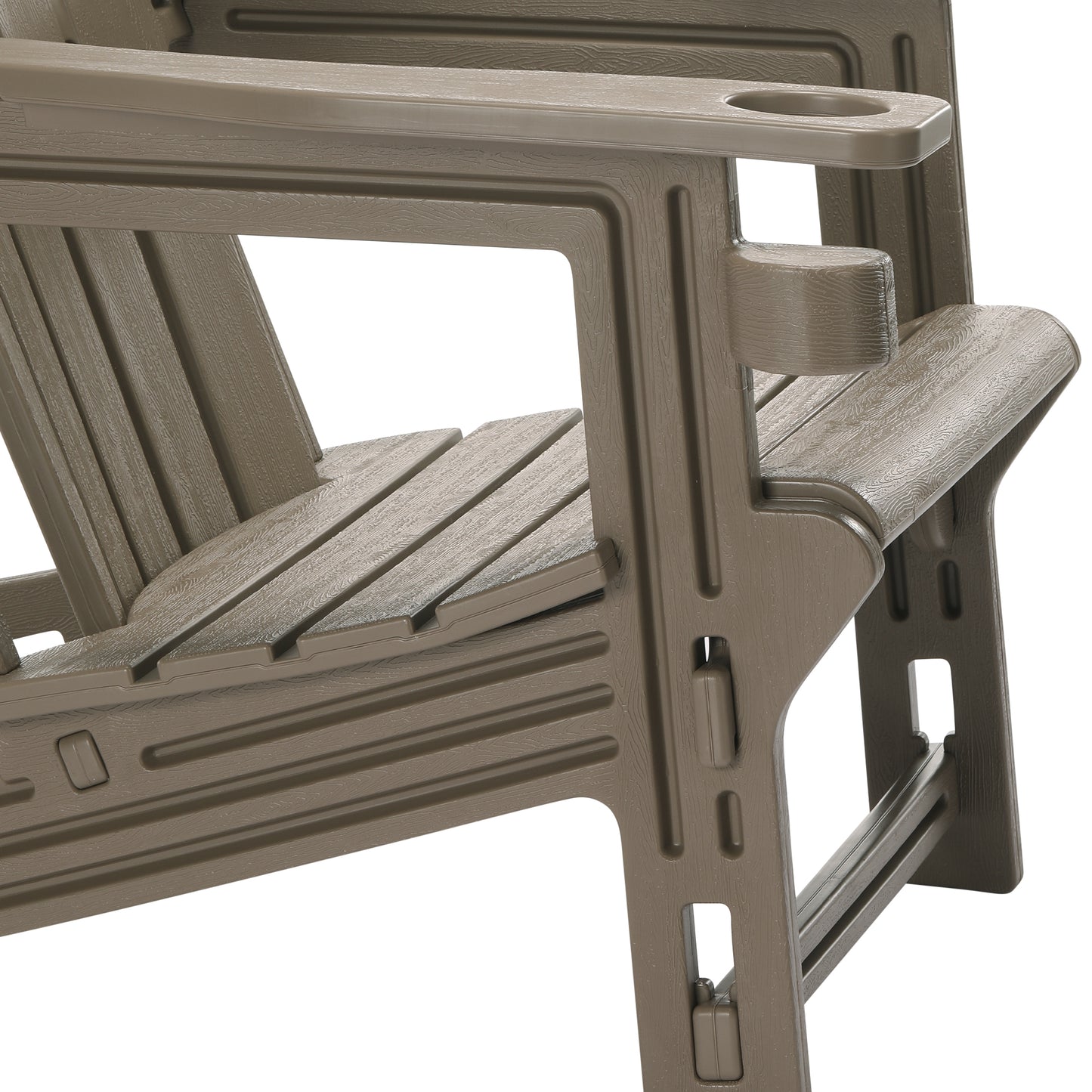 Set of Snap'n Lock Adirondack Chairs with Connecting Wedge Table (No Tools or Hardware)