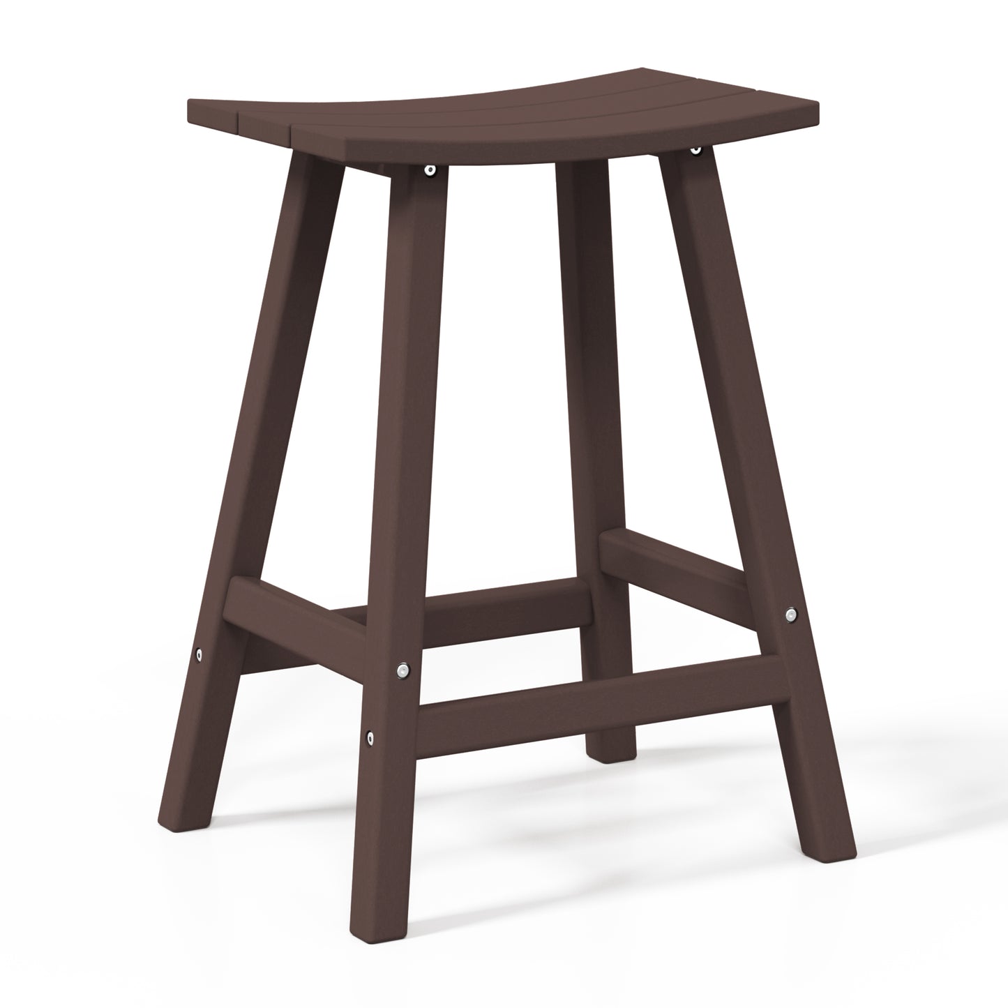 Stockholm All-Weather Outdoor Saddle Counter Stool (24" Height)
