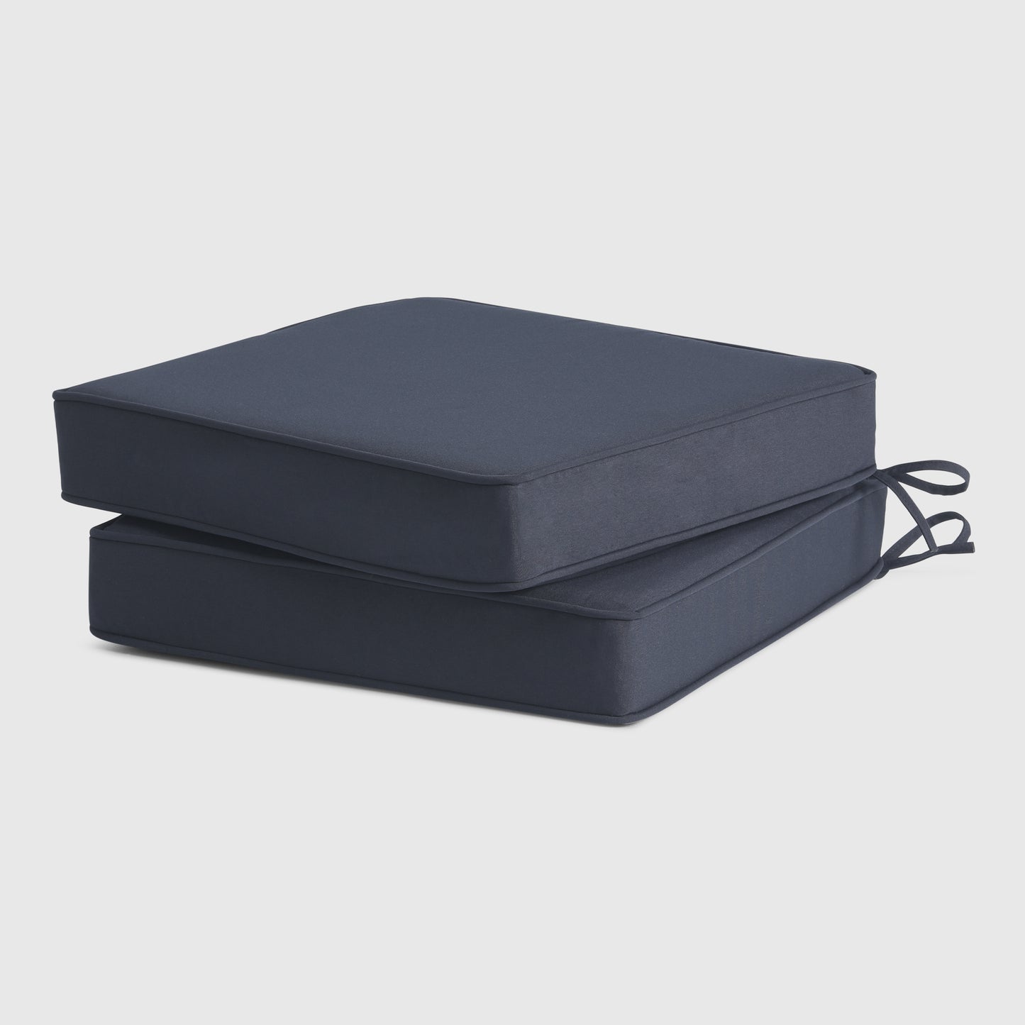 Outdoor Patio Furniture Seat Chair Square Cushions with Piping. Set of 2, 20" x 19"