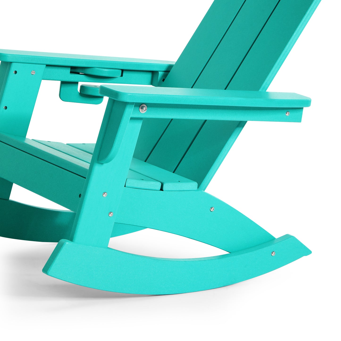 Tiny Terraces Kids Modern Adirondack Rocking Chair with Cup Holder (Set of 2)