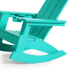 Tiny Terraces Kids Modern Adirondack Rocking Chair with Cup Holder (Set of 2)