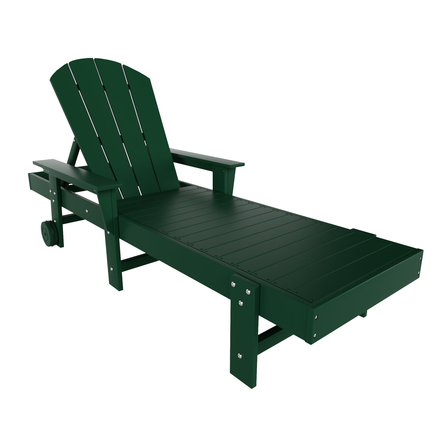 Chatham All-Weather Outdoor Adirondack Reclining Sun Lounger With Arms Rests & Wheels