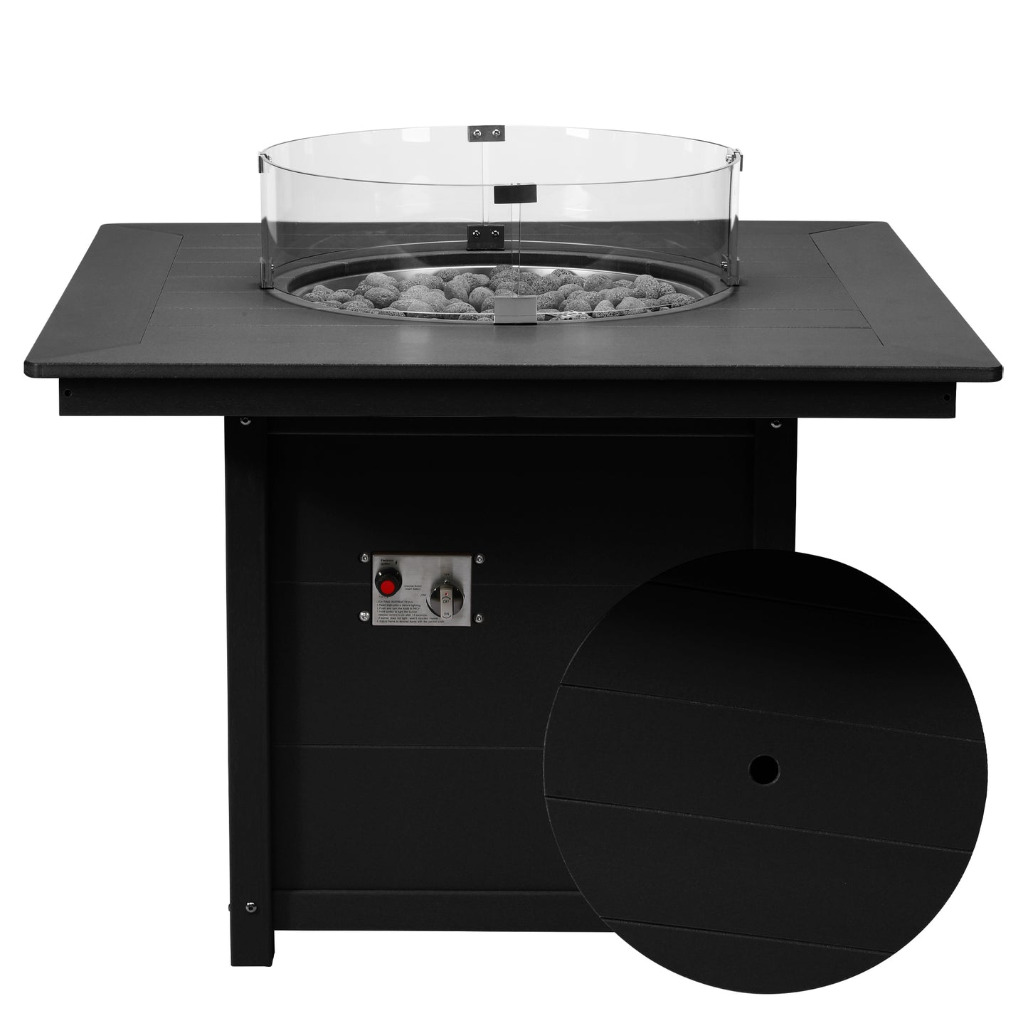 Sedona Square 42" Dining Fire Pit Table