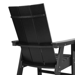 Malibu Modern All-Weather Outdoor Contoured Adirondack Dining Chair