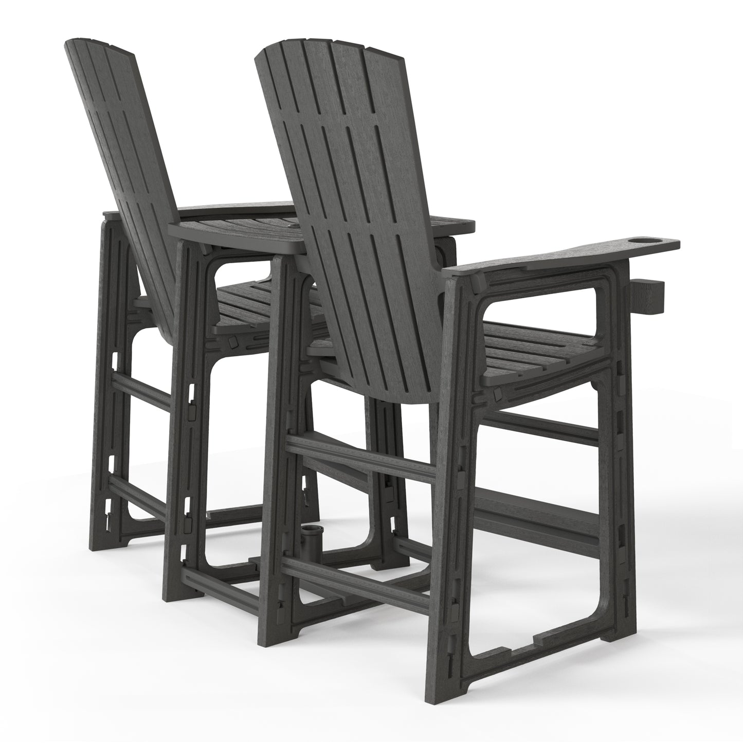 Snap’n Lock Adirondack Balcony Two-Chair Set with Connecting Wedge Table (No Tools or Hardware Required)