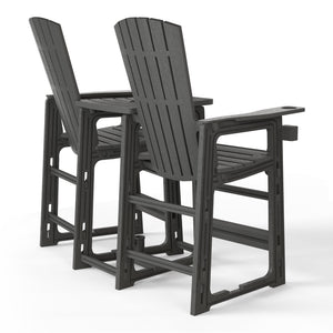 Snap’n Lock Adirondack Balcony Two-Chair Set with Connecting Wedge Table (No Tools or Hardware Required)