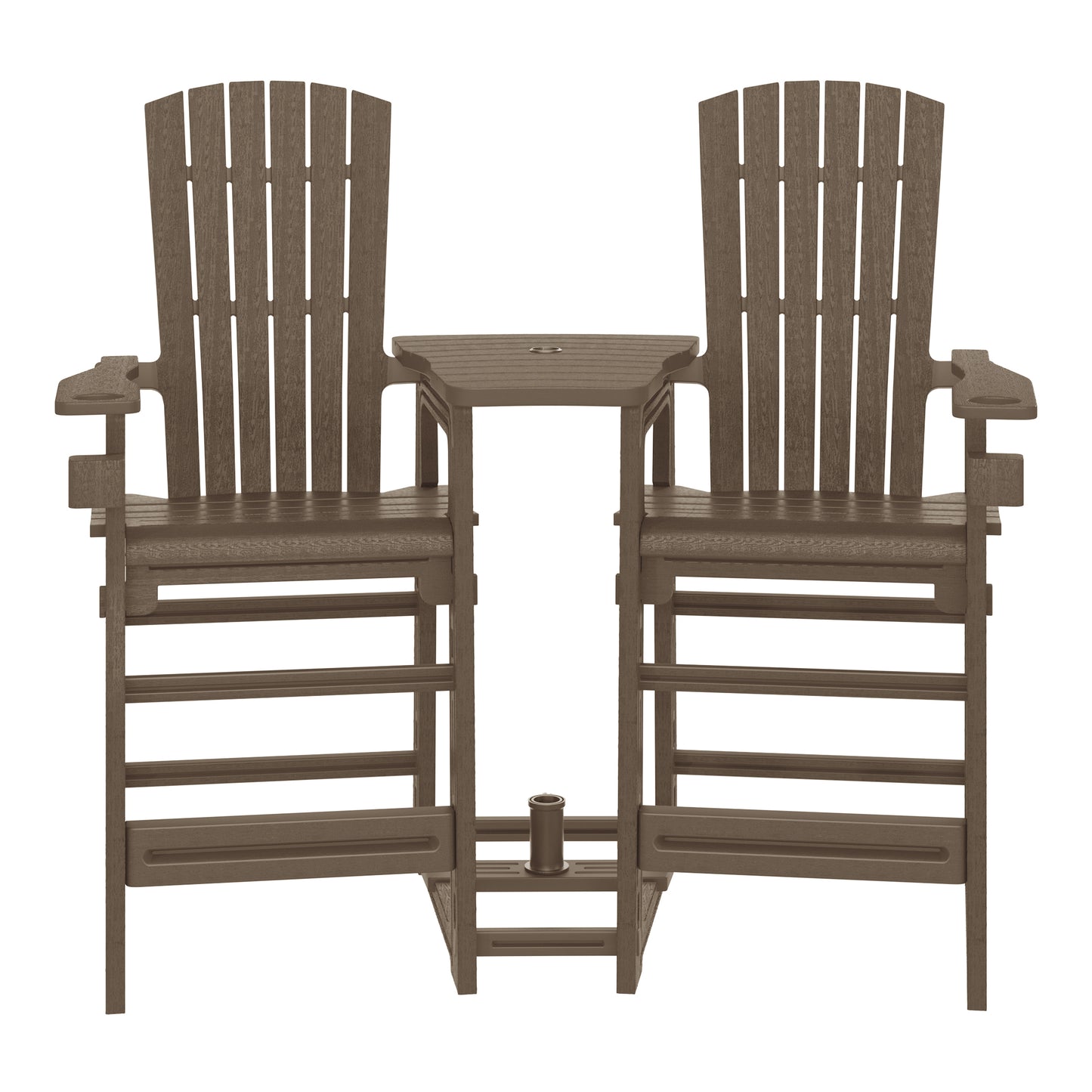 Snap’n Lock Adirondack Balcony Two-Chair Set with Connecting Wedge Table (No Tools or Hardware Required)