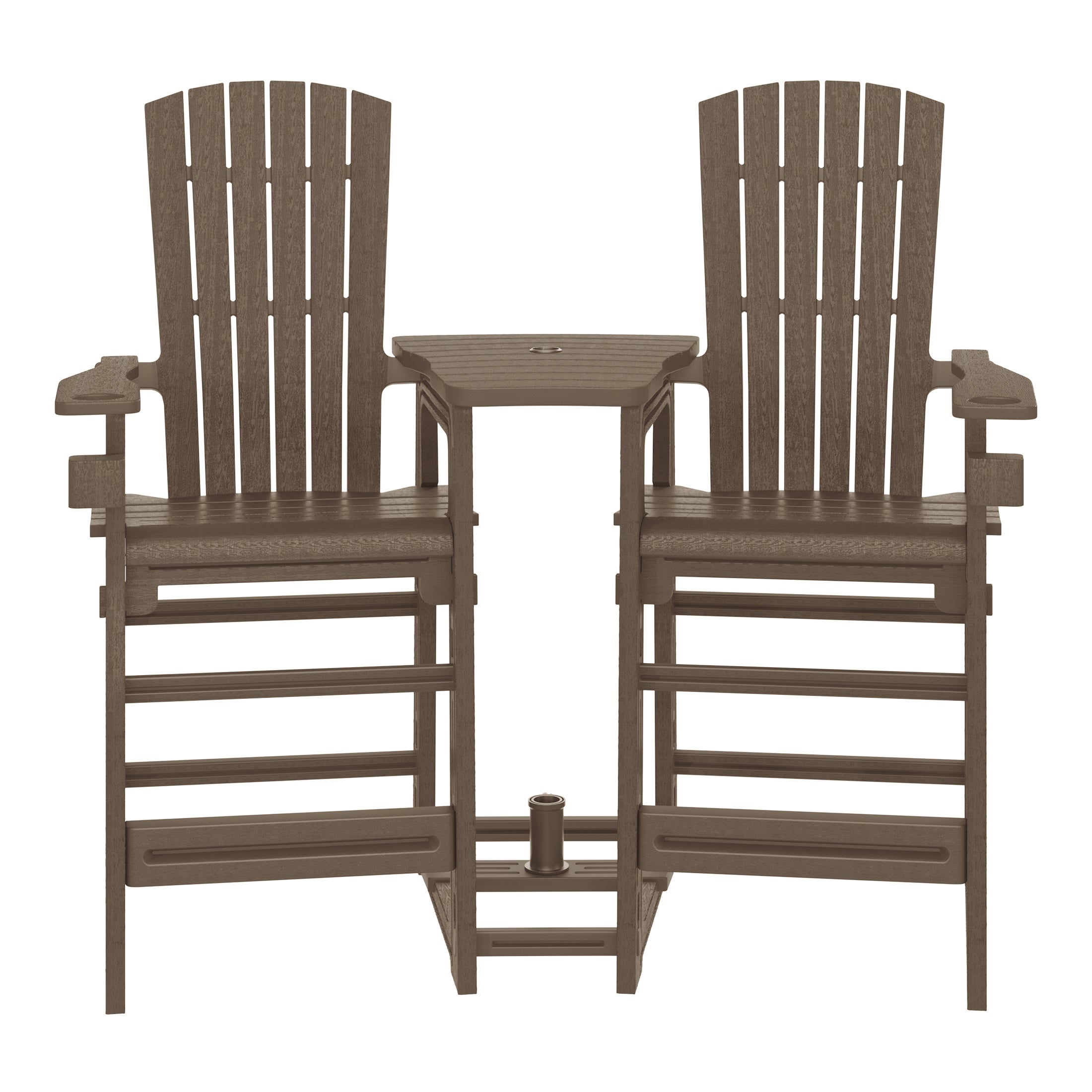 Snap’n Lock Adirondack Balcony Two-Chair Set with Connecting Wedge Table (No Tools or Hardware Required)